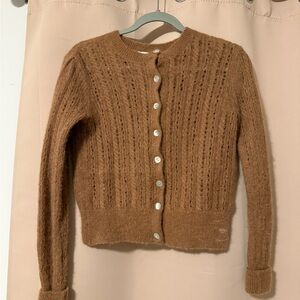 Madewell Tan Knit Cardigan